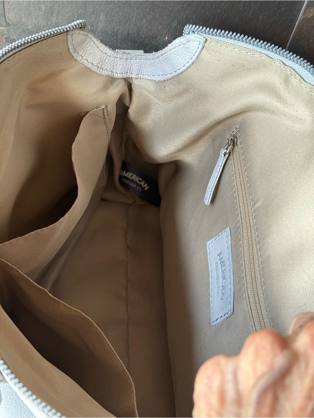 American Leather Brand Carrie Dome Satchel NWOT
Light gray blue. - Picture 10 of 16